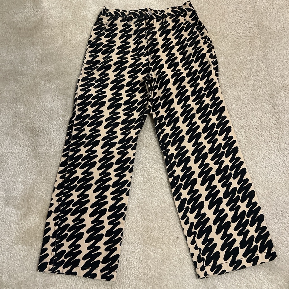 Obey Black and Tan Graphic Pants